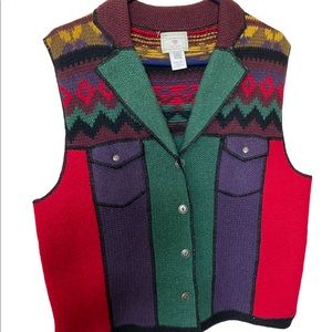 Susan Bristol Wool Sweater Vest size XL